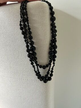 Chan Luu Black Multi-Strand Beaded Necklace